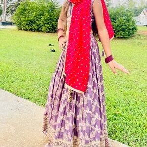 3 piece of purple Lehnga